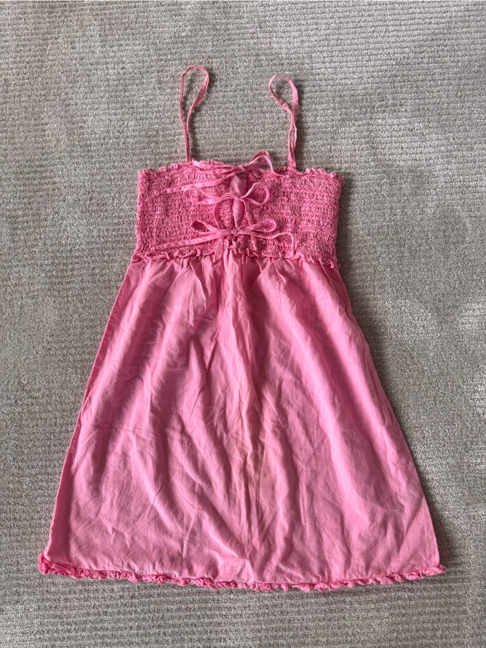 Juicy Couture Pink Smocked Spaghetti Strap coverup